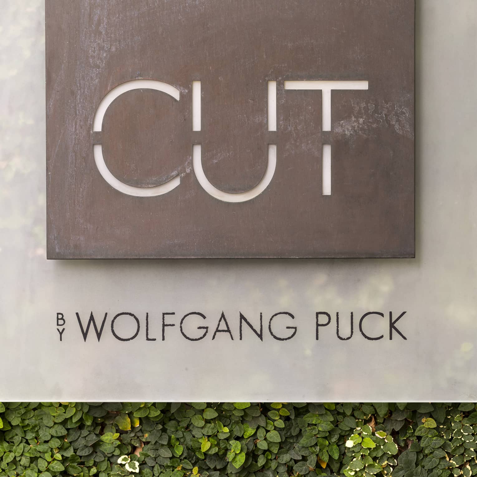 Exterior sign of CUT restaurant