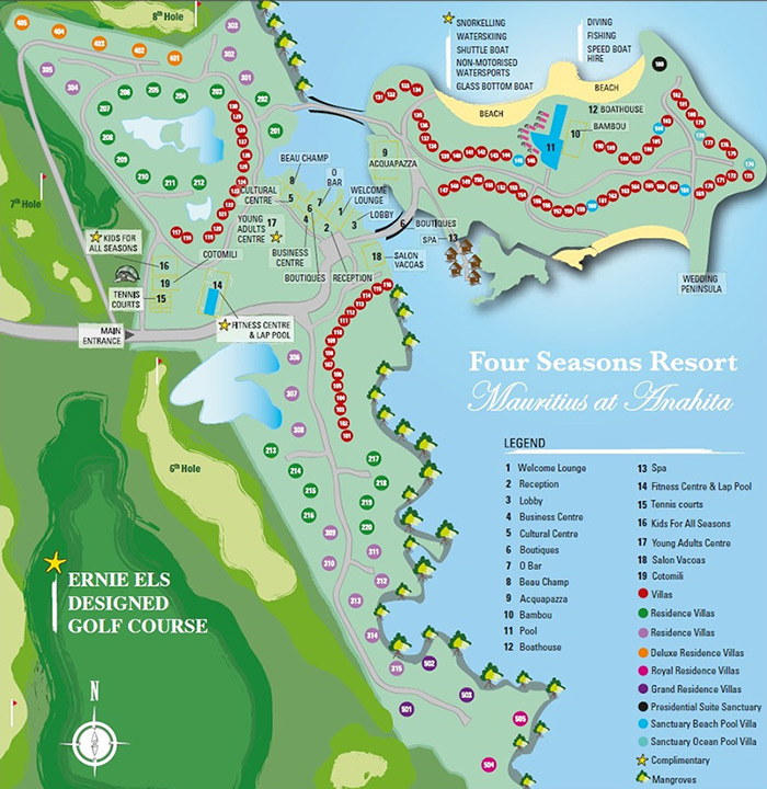 Mauritius Resort Map Four Seasons Resort Mauritius Anahita