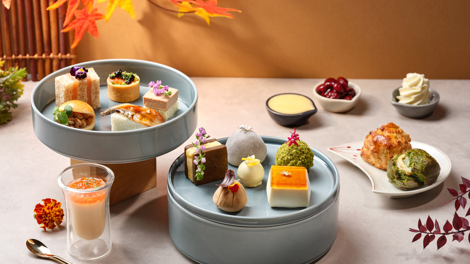 “Kyoto in Autumn” Afternoon Tea by Pastry Chef Reiko Yokota at Four