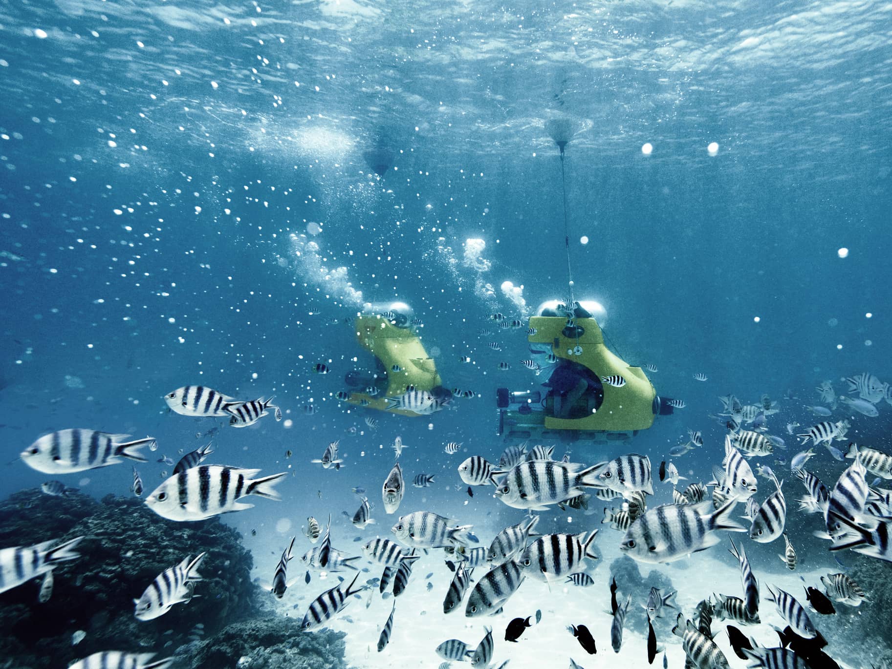  Ride on a submarine scooter  