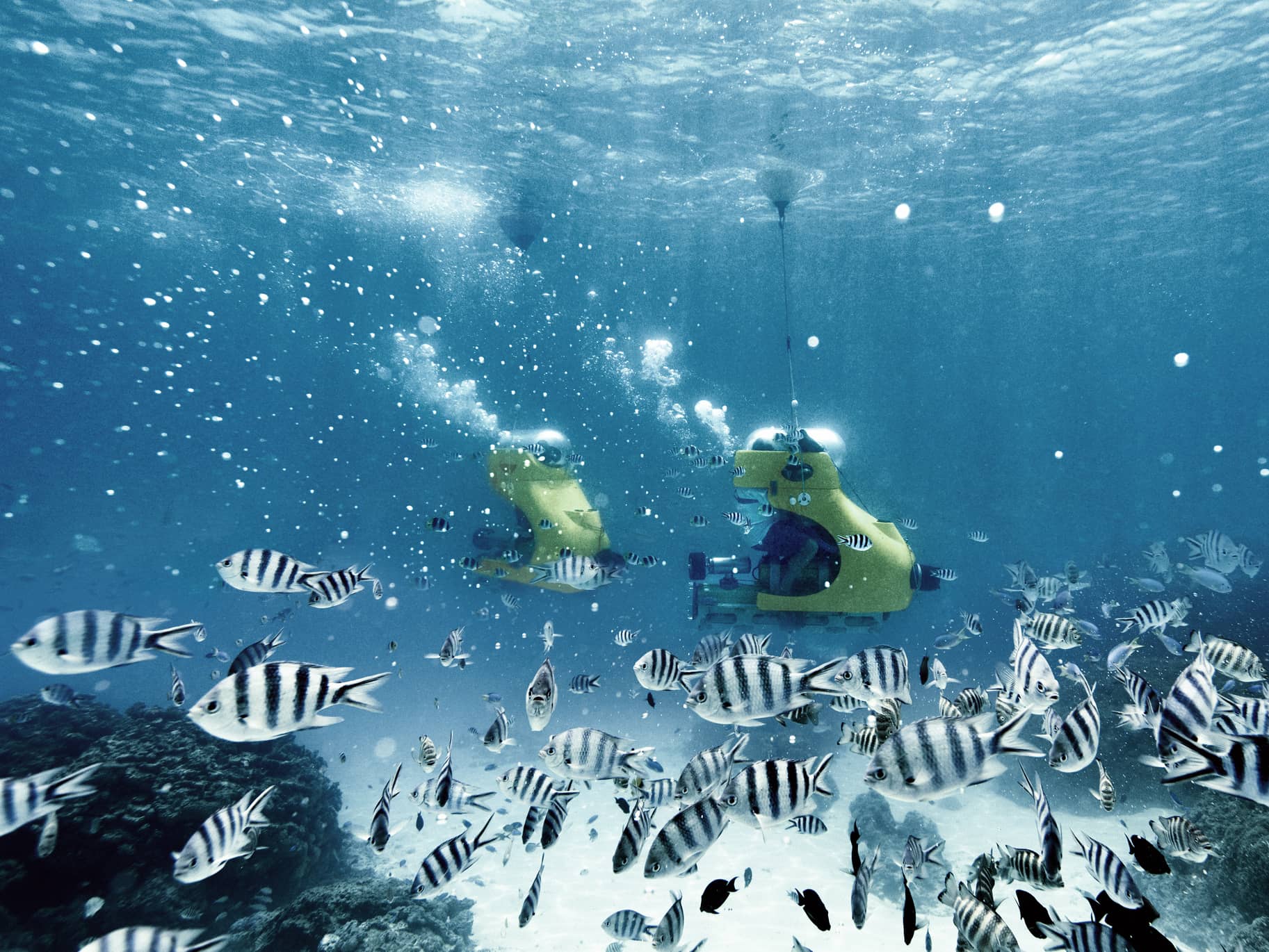  Ride on a submarine scooter  