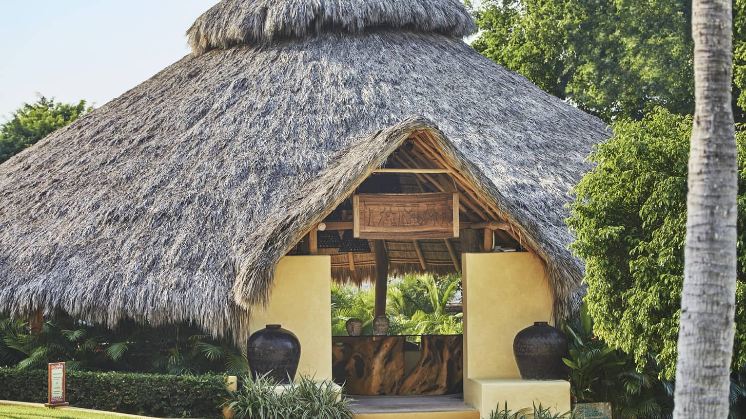 Tamai Garden tiki pavilion exterior view