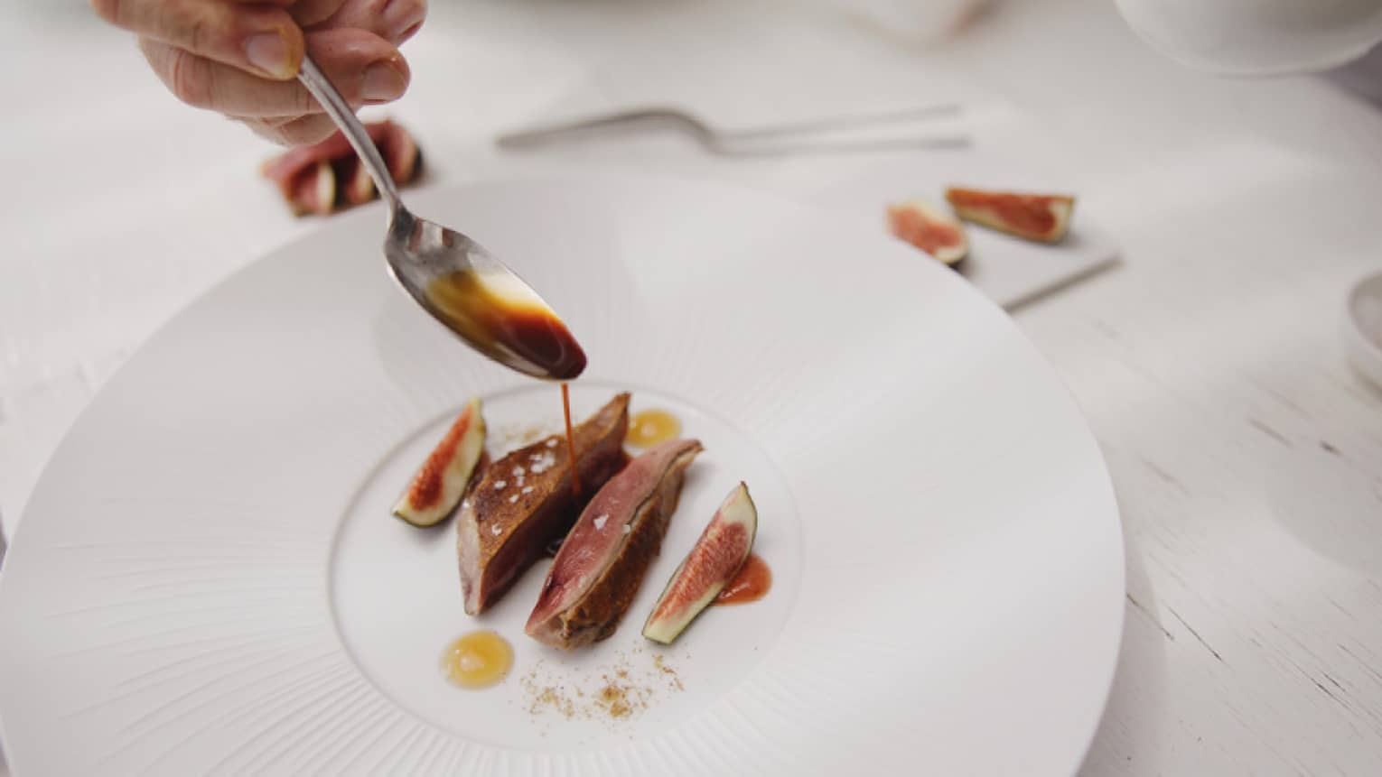 Pigeon Breast with Chianti Pear and Tuscan Spices