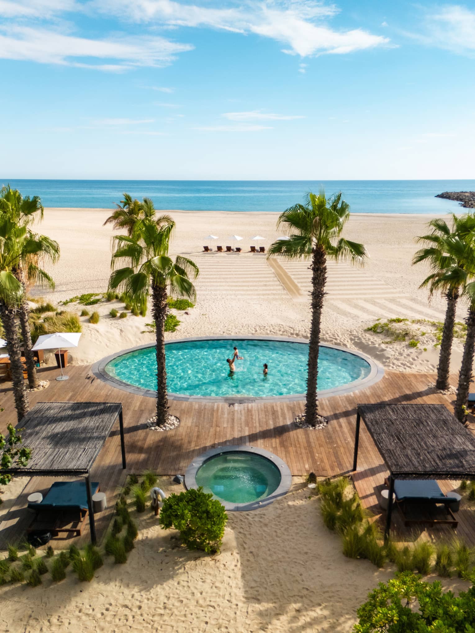 Aerial view of the family pool