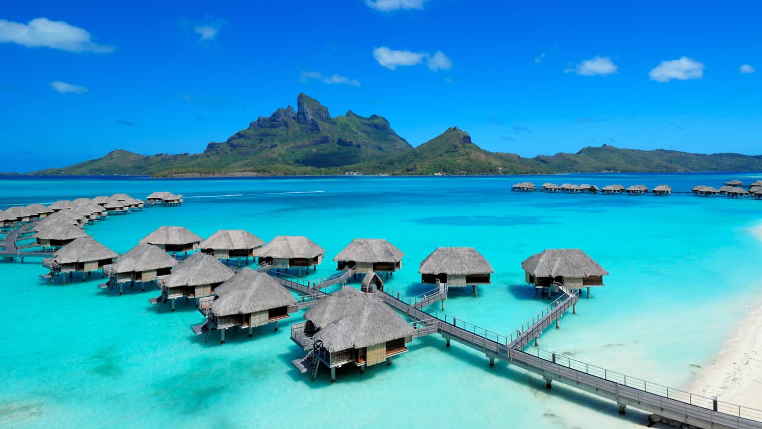 Overwater Bungalows Bora Huts Villas Four Seasons Resort One Bedroom Overwater Bungalow Suite With Plunge Pool