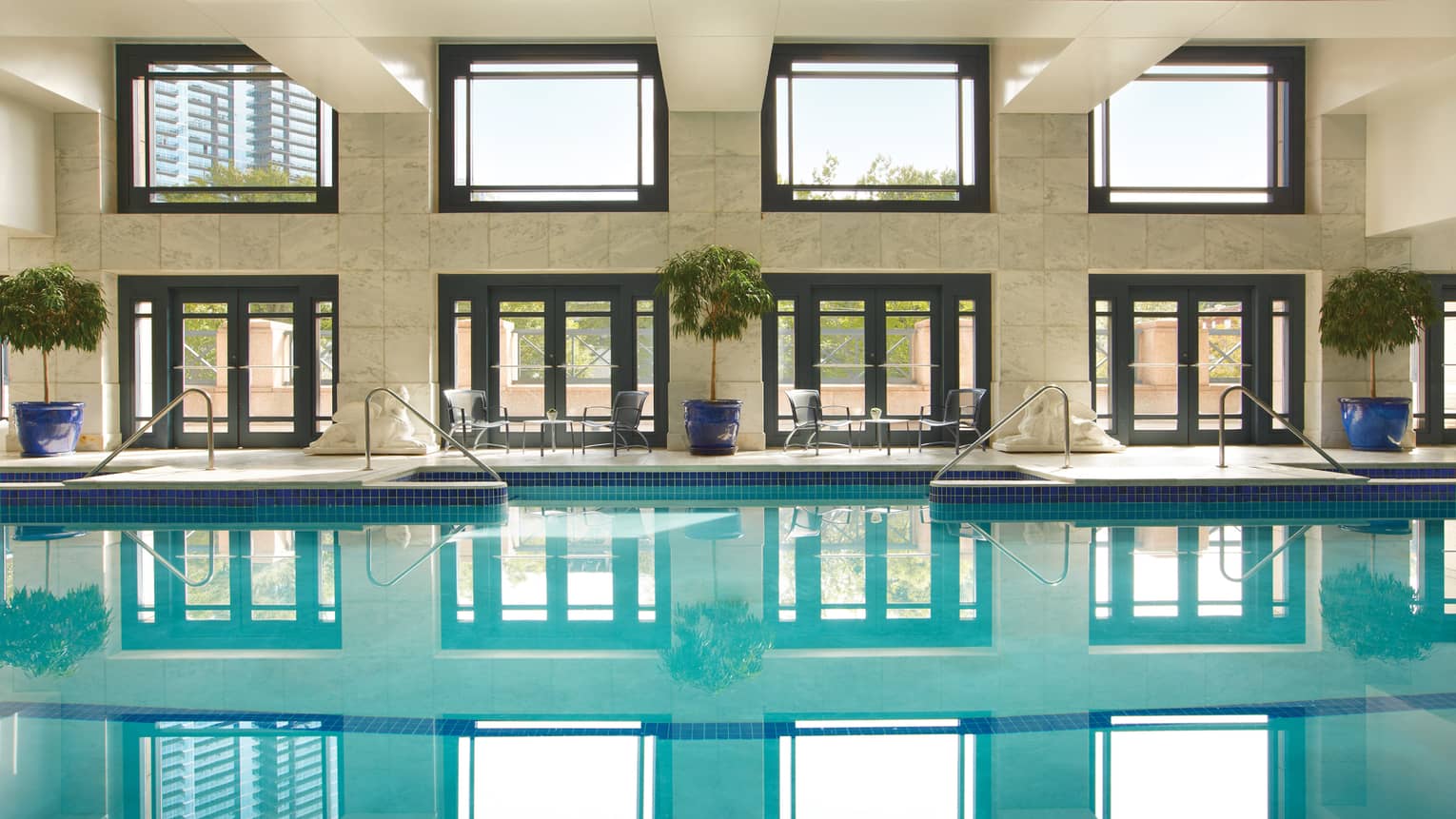 A large indoor pool.