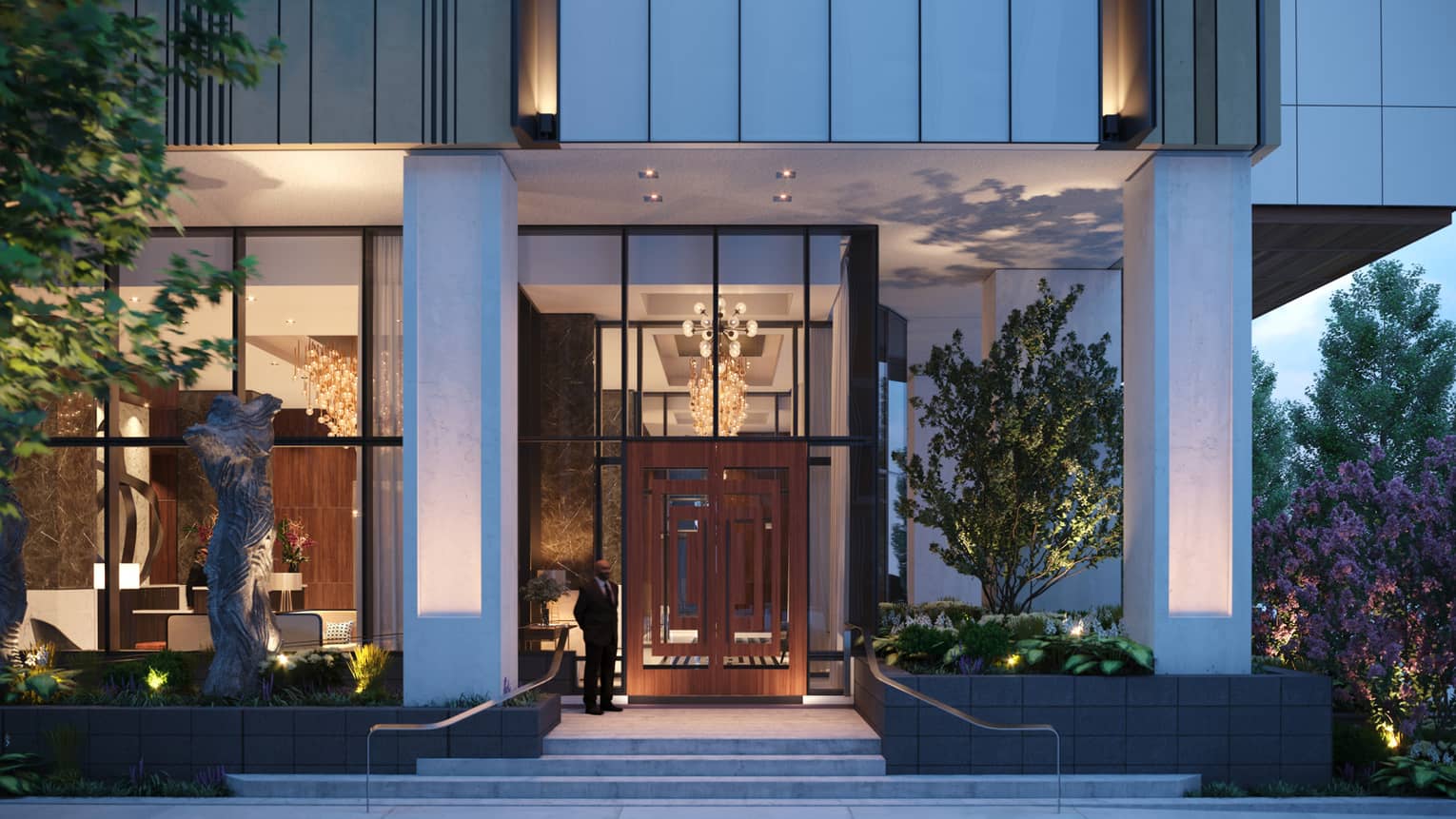FS Nashville front entrance at dusk