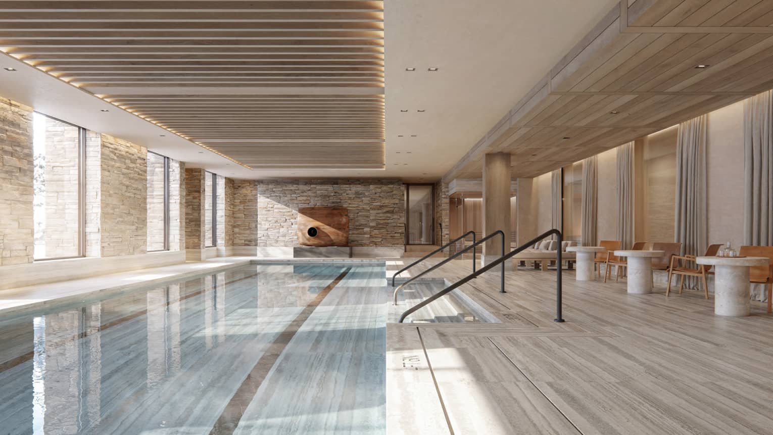 Rendering of hotel residence pool