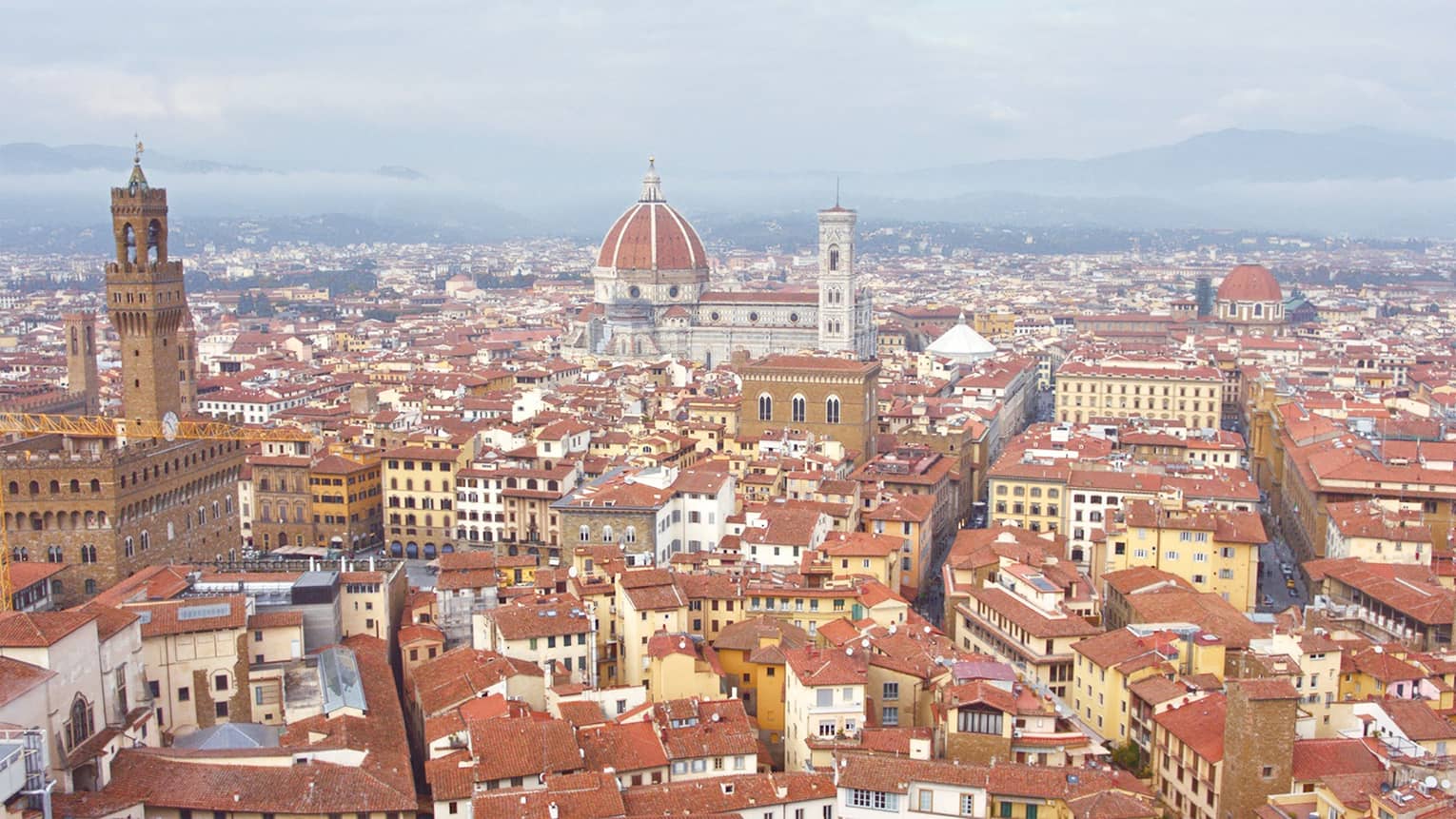View over Florence city rooftops