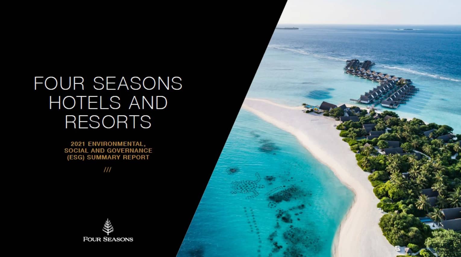 This image depict the cover of the 2021 Four Seasons ESG Summary Report.