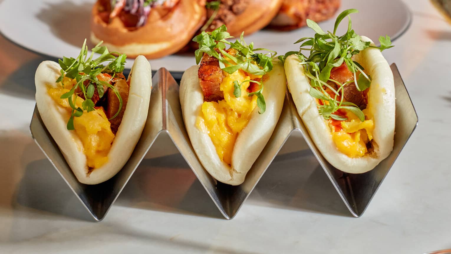 Breakfast bao dish