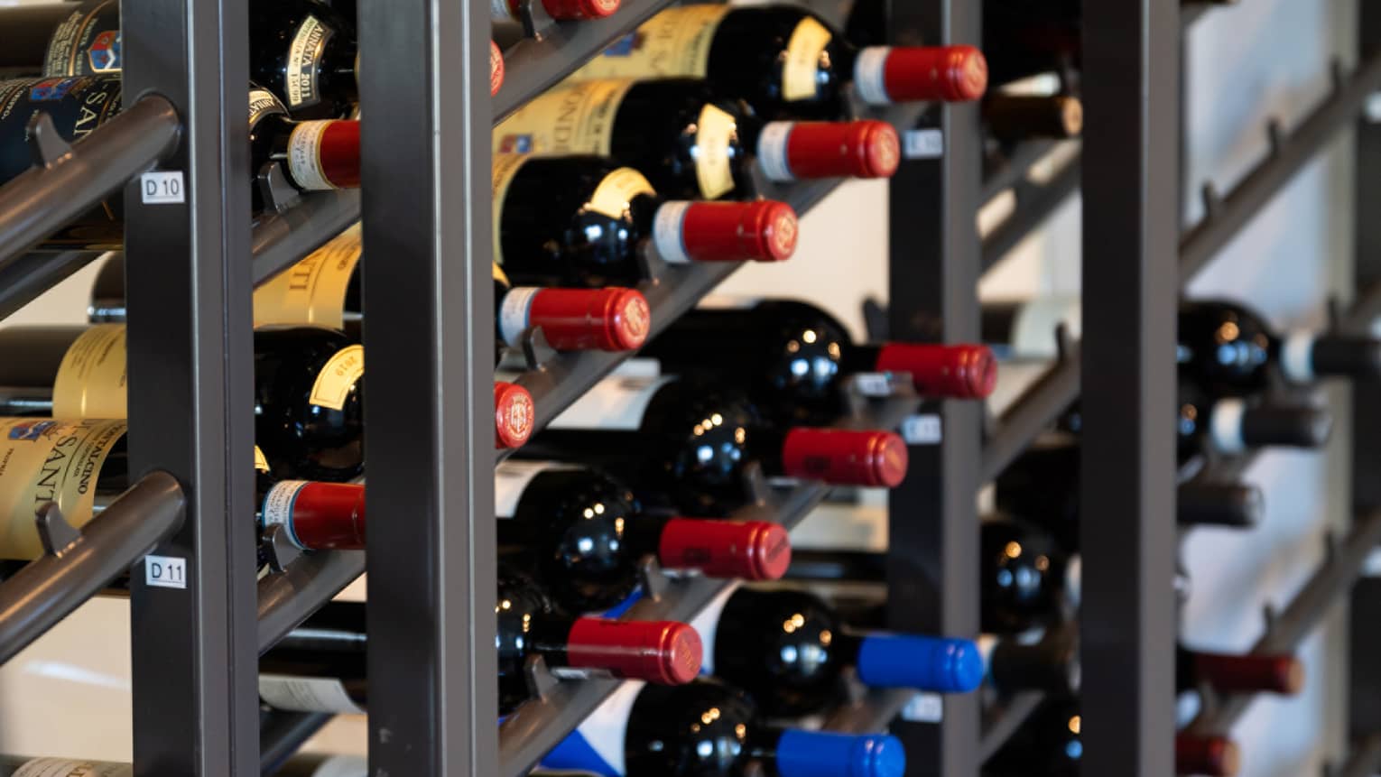 A display of wine bottles side-by-side