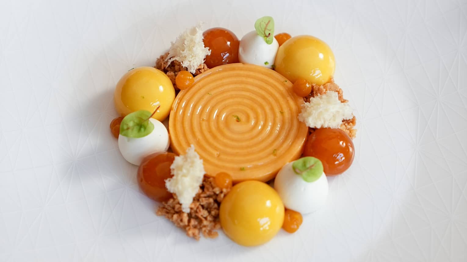 Artfully plated food detail