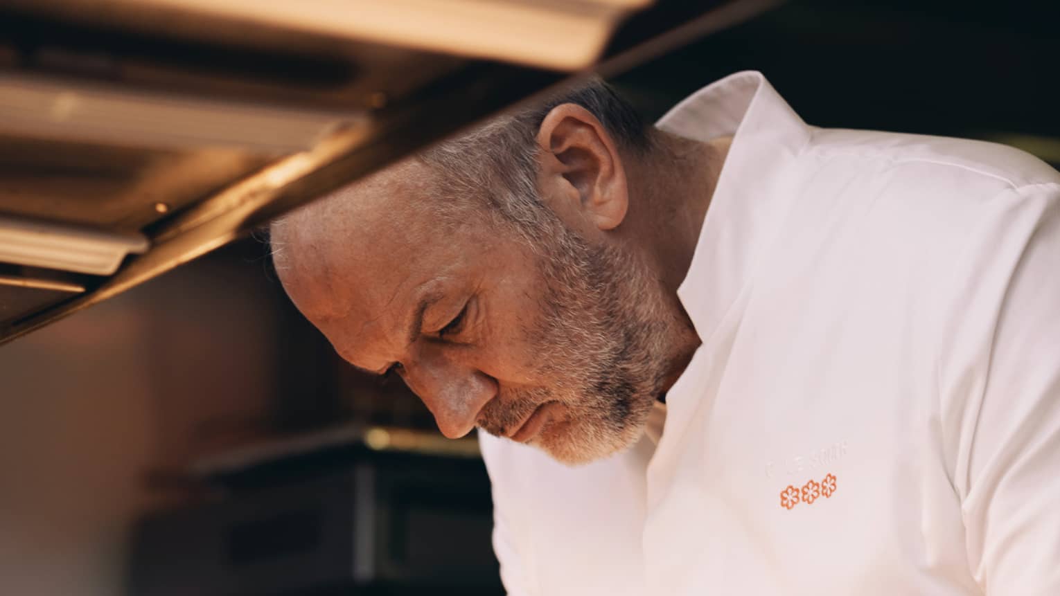 Chef Christian Le Squer preparing a dish