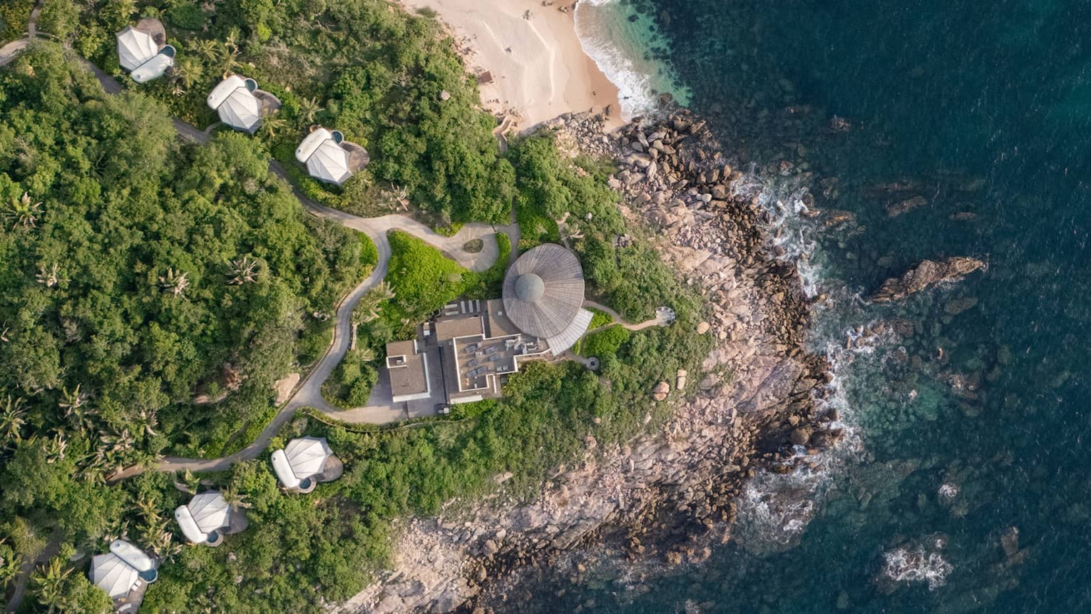 Jungle, beach and oceanfront