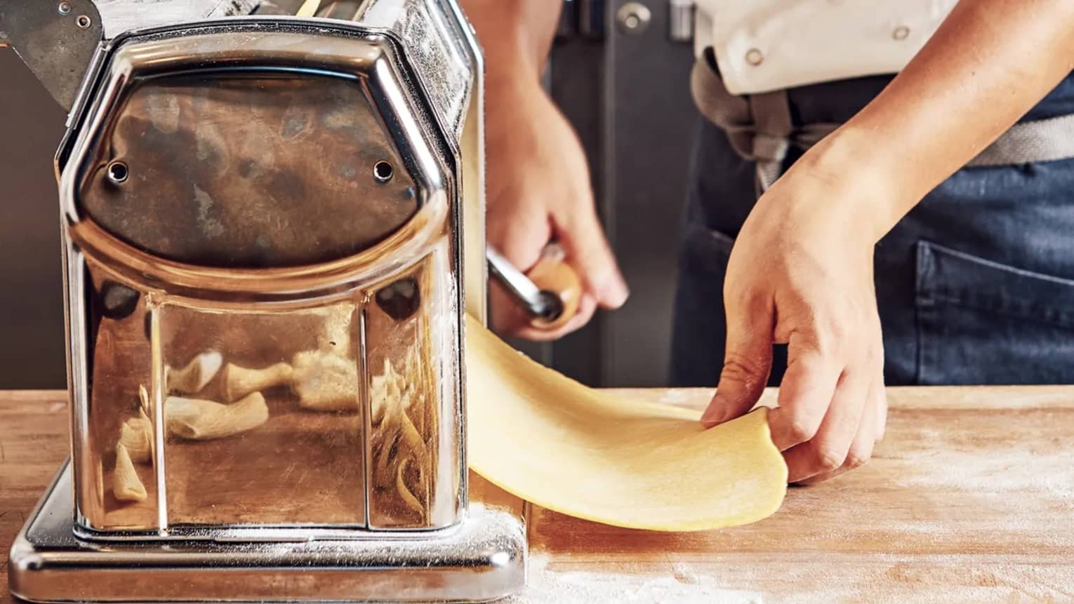 Chef making pasta by hand