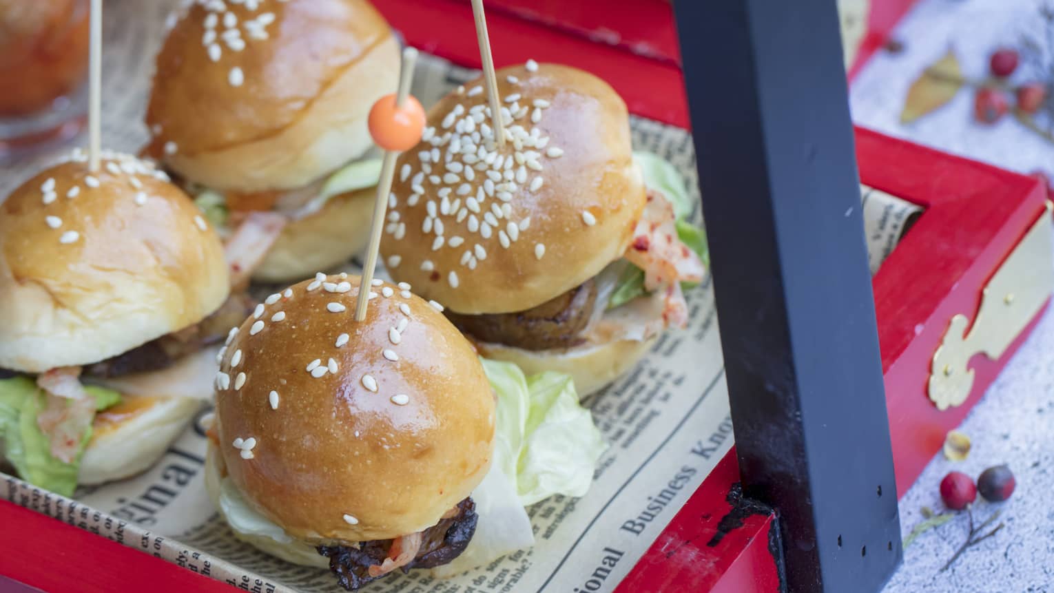 Garden Theme Afternoon Tea sliders on decorative trays