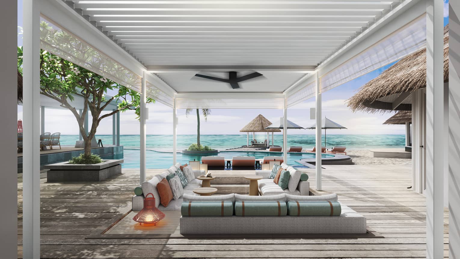 Ocean view from the deck of a luxury specialty suite