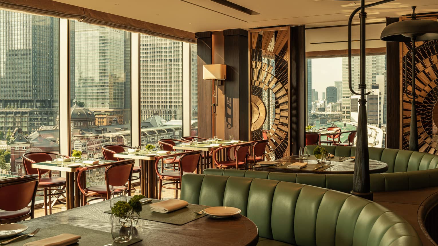 Fine dining room with natural sunlight