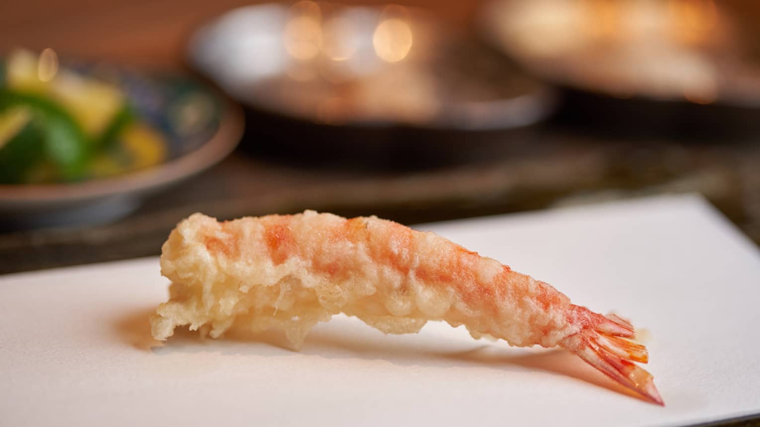 Tempura-battered prawn (ebi) appetizer