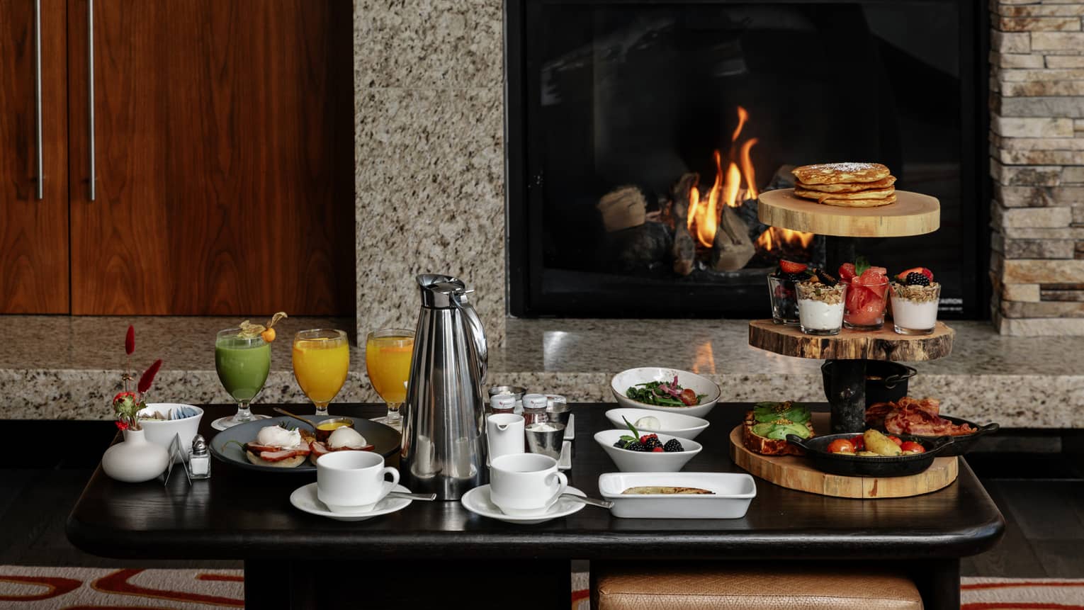 Breakfast setup in private residence