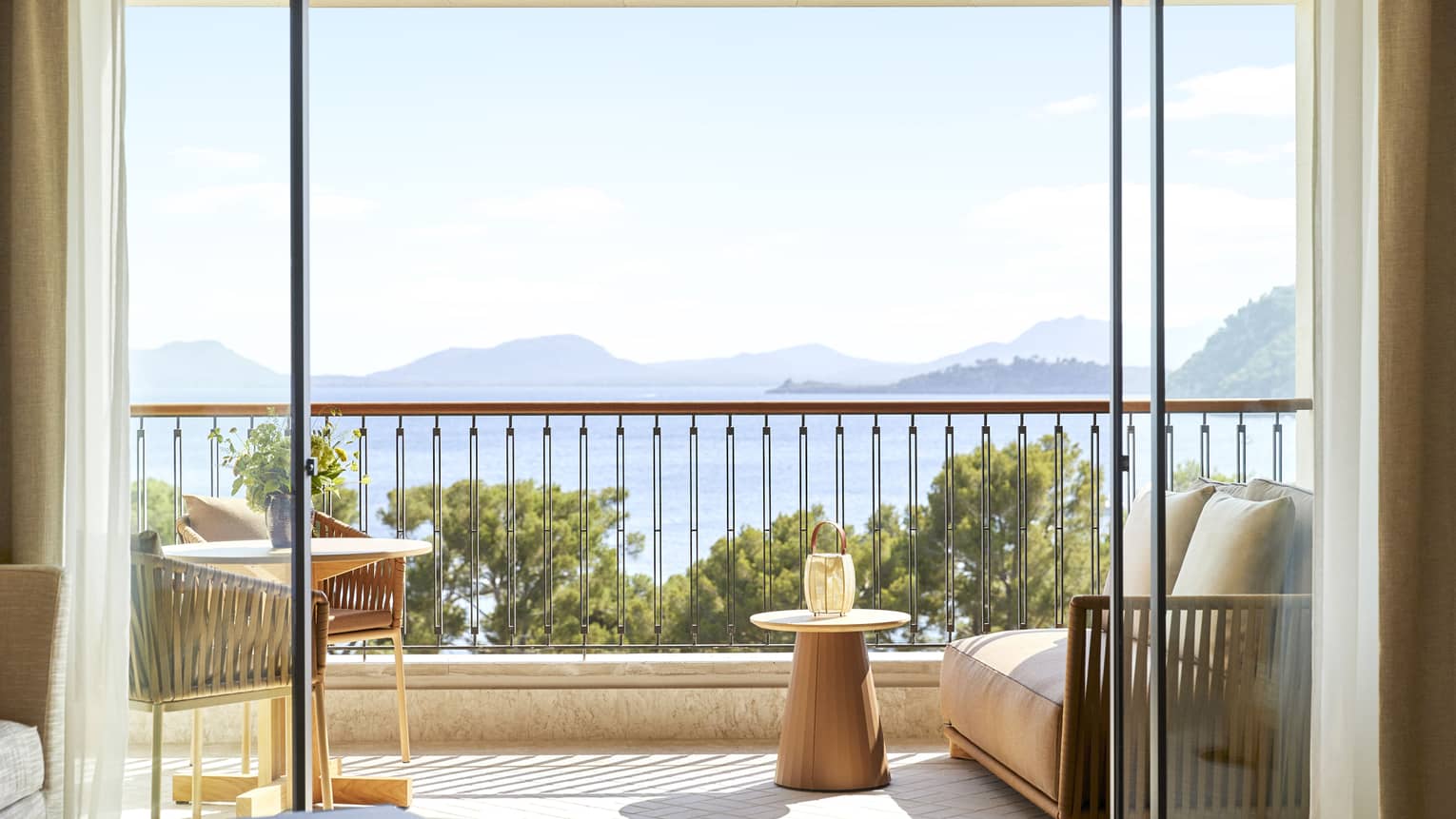 Sea-view balcony of a luxury guest room at Four Seasons Resort Mallorca