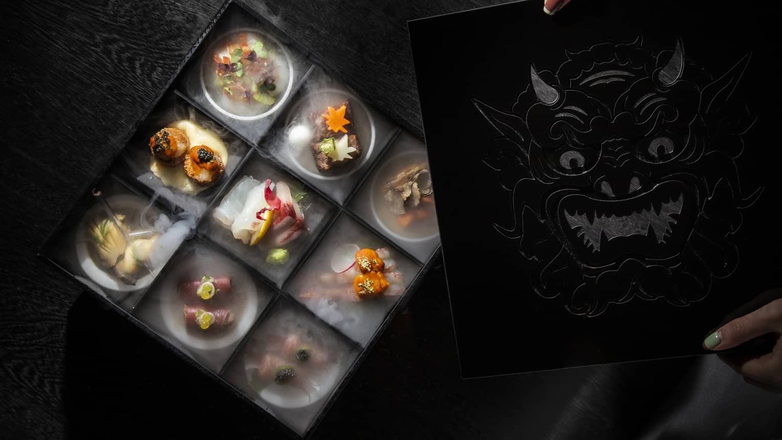 Chef's Signature Mystery Box with nine varieties of cold dishes
