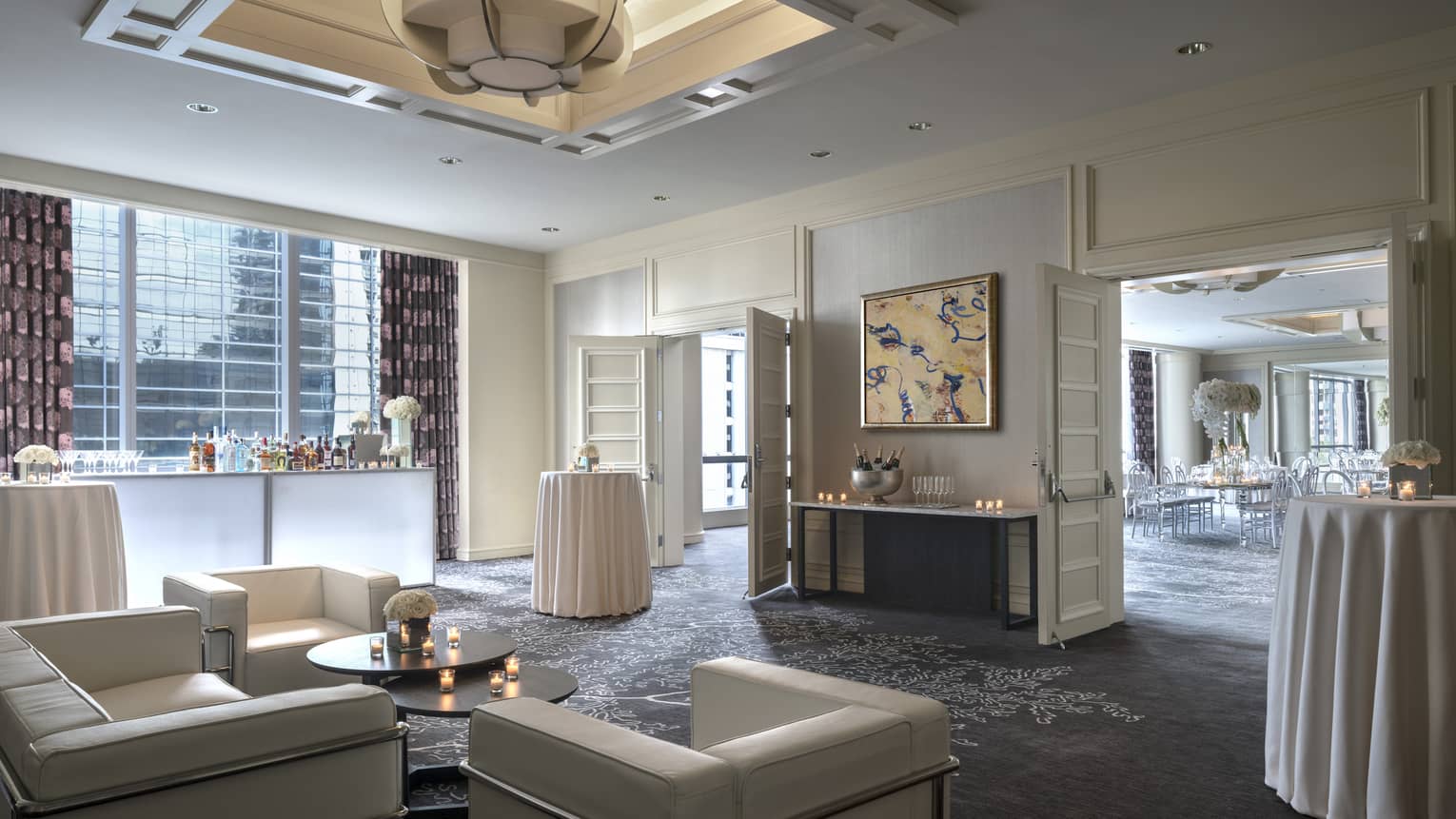 A wide view of the pre-function area