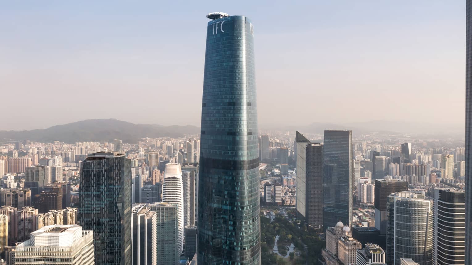 Aerial view of Guangzhou cityscape