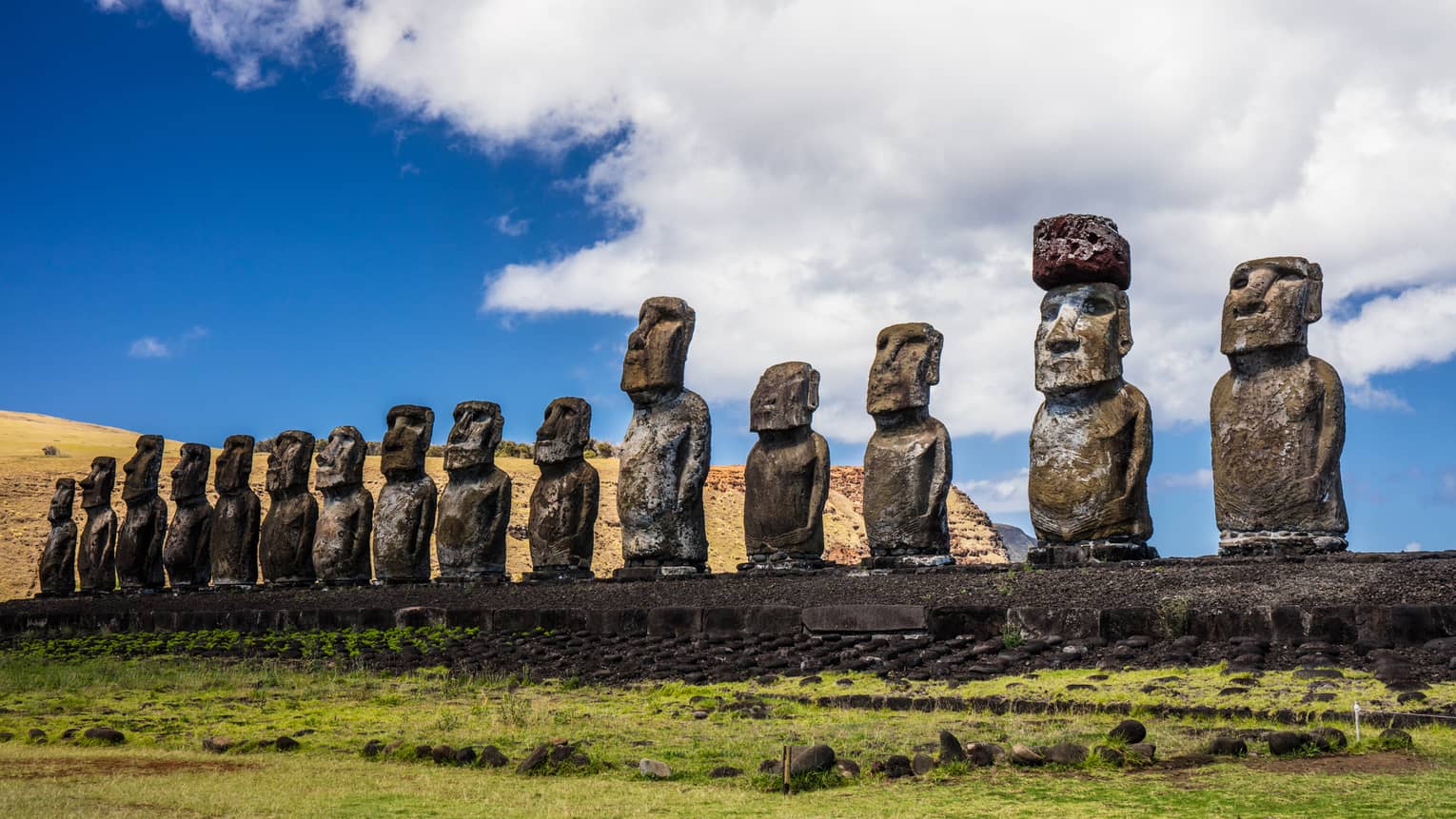 Moai statues at Ahu Tongariki