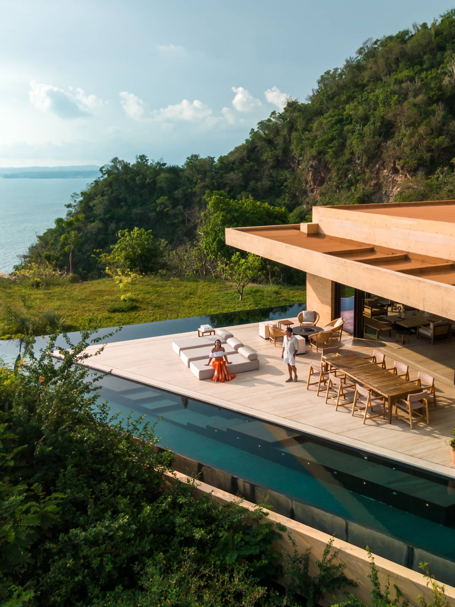 View of a private pool and deck