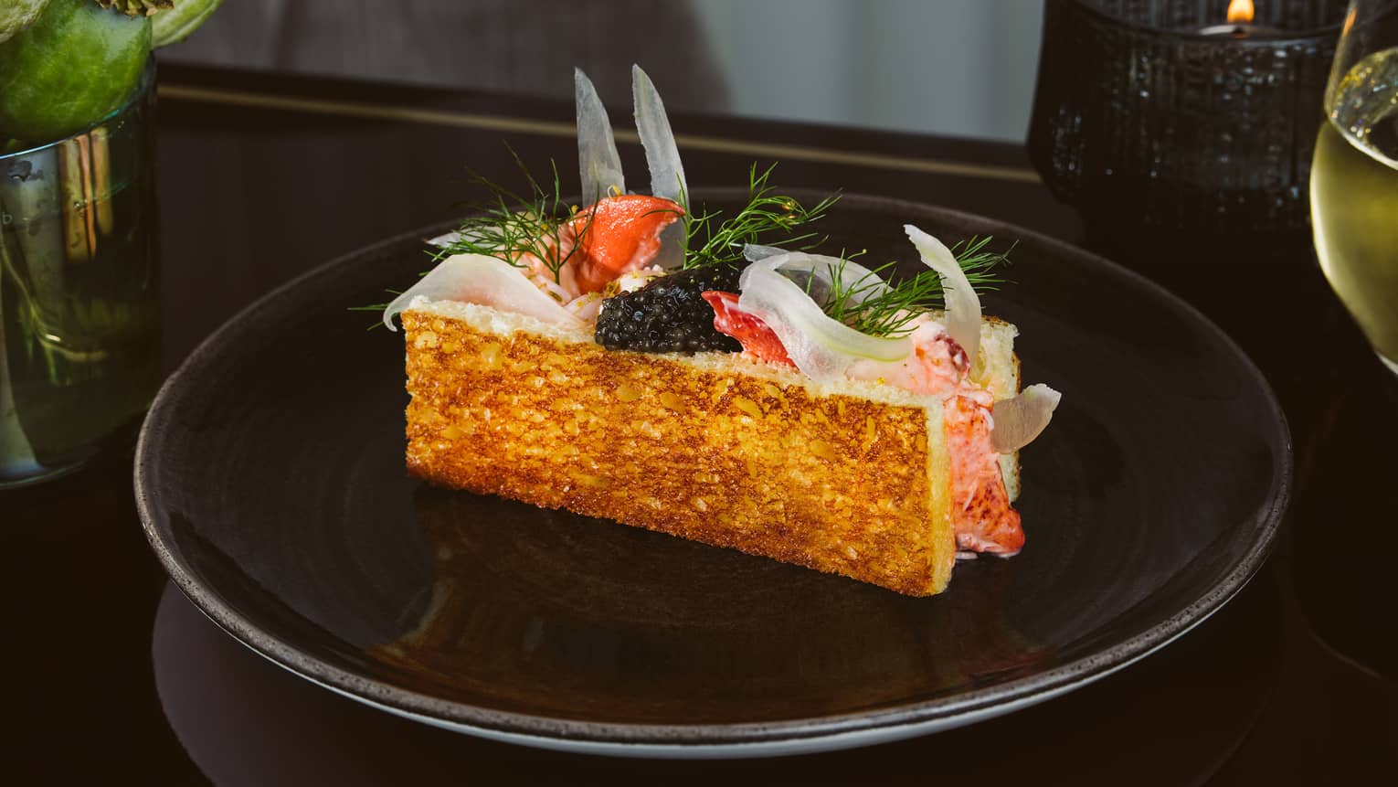 A dessert with berries.