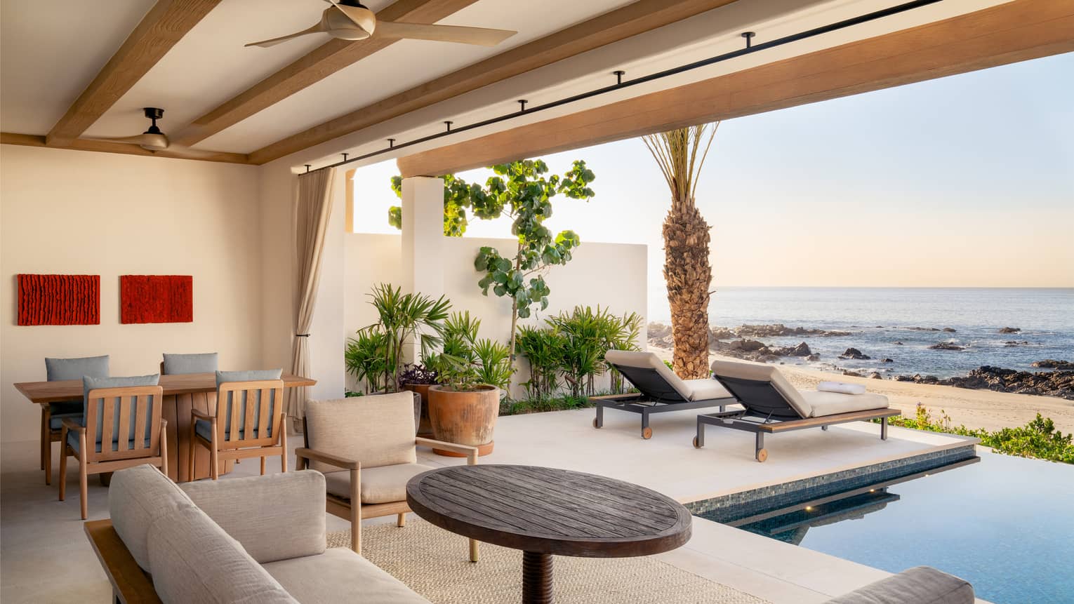 Luxury casita suite terrace with plunge pool and ocean view at Cabo San Lucas