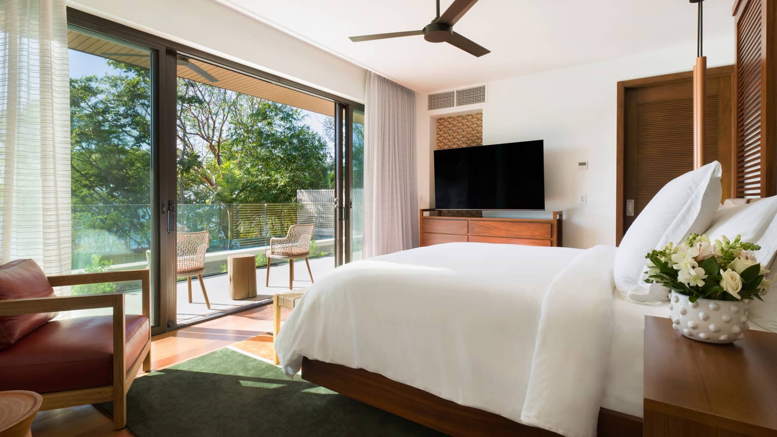 Bedroom with walk-out balcony