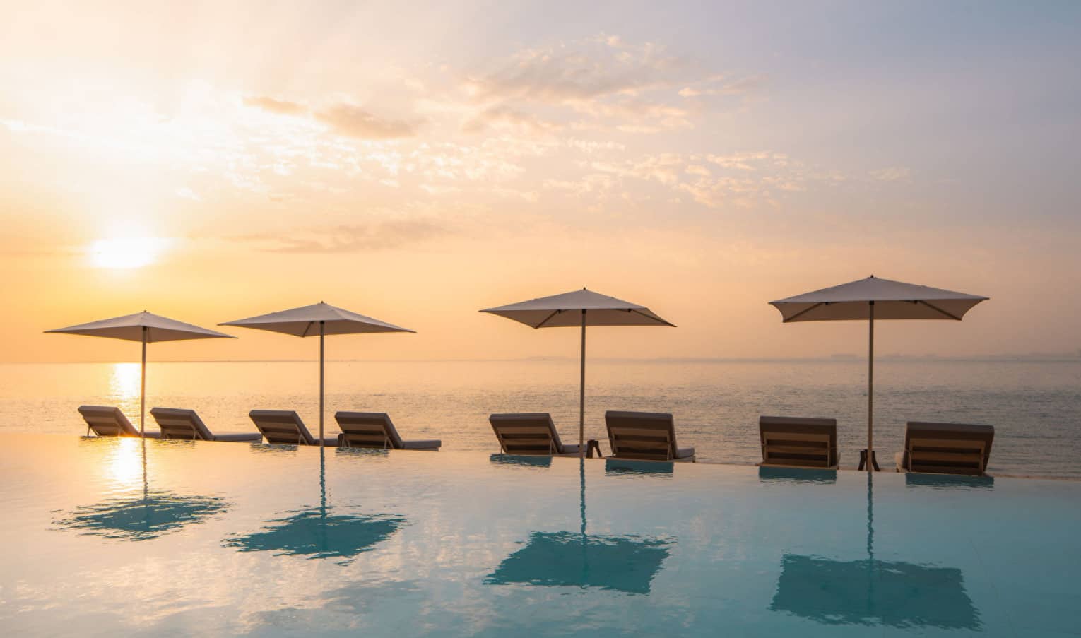 Scenic sea view from pool terrace