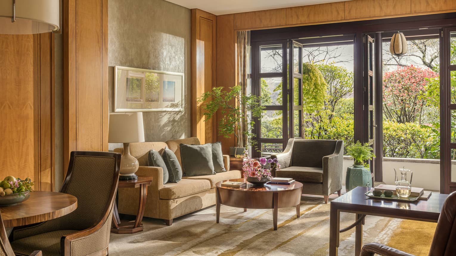 Living room of a luxury hotel suite