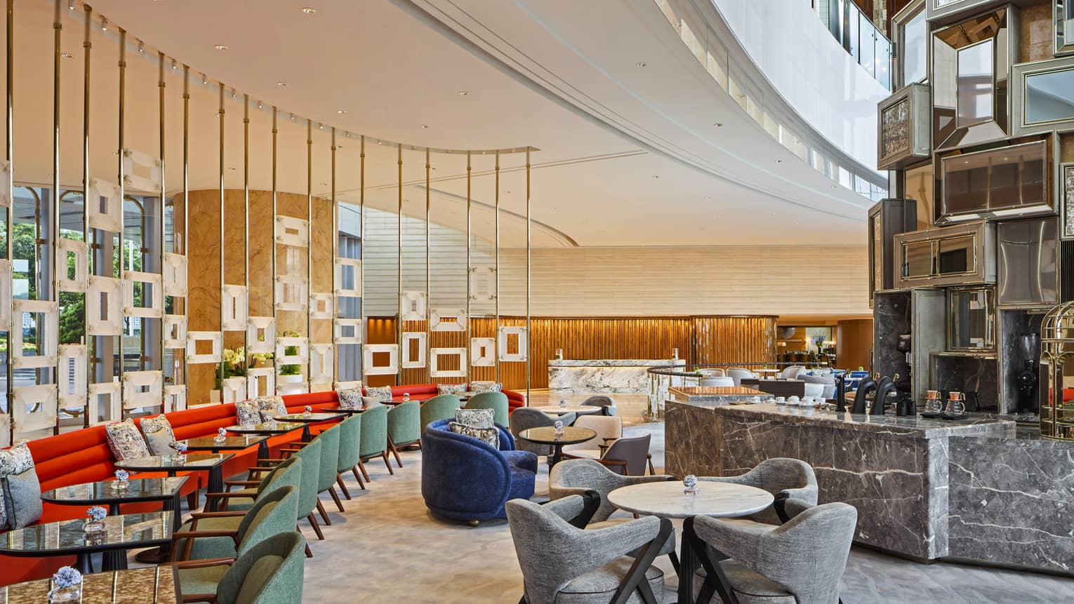 Indoor lounge and restaurant