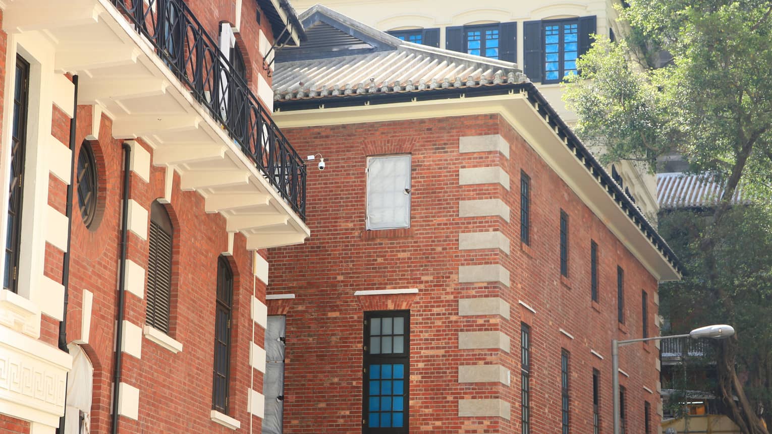 Heritage brick building in a city centre