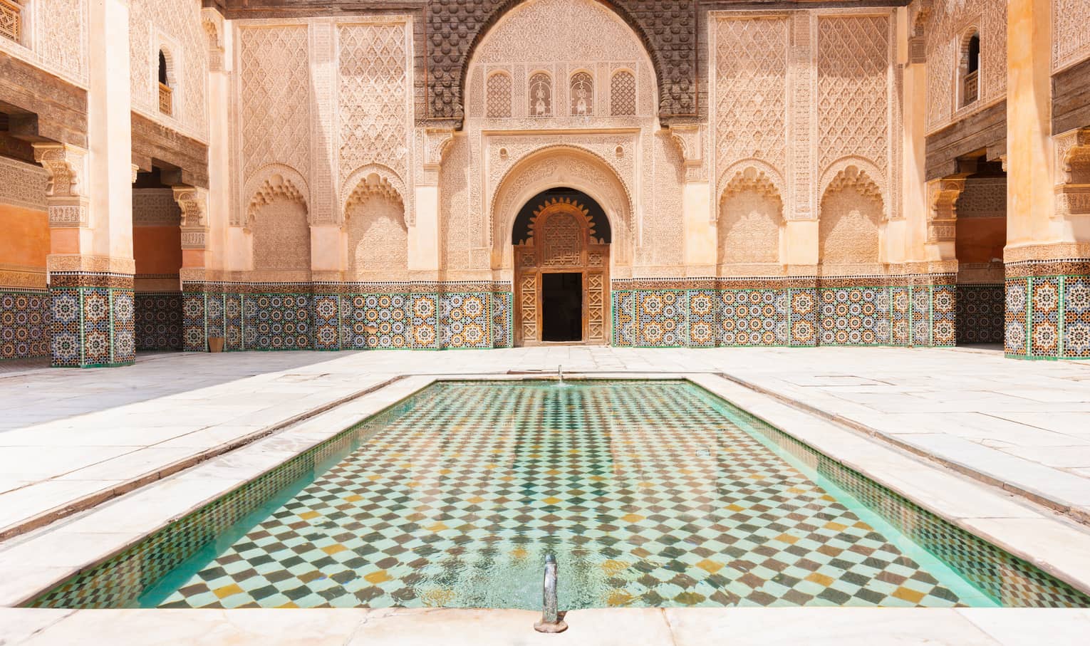 The Ali Ben Youssef Madrassa in Marrakech, Morocco