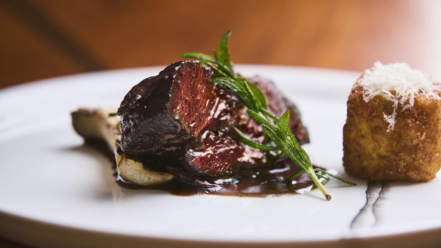 Savoury entree with green garnish