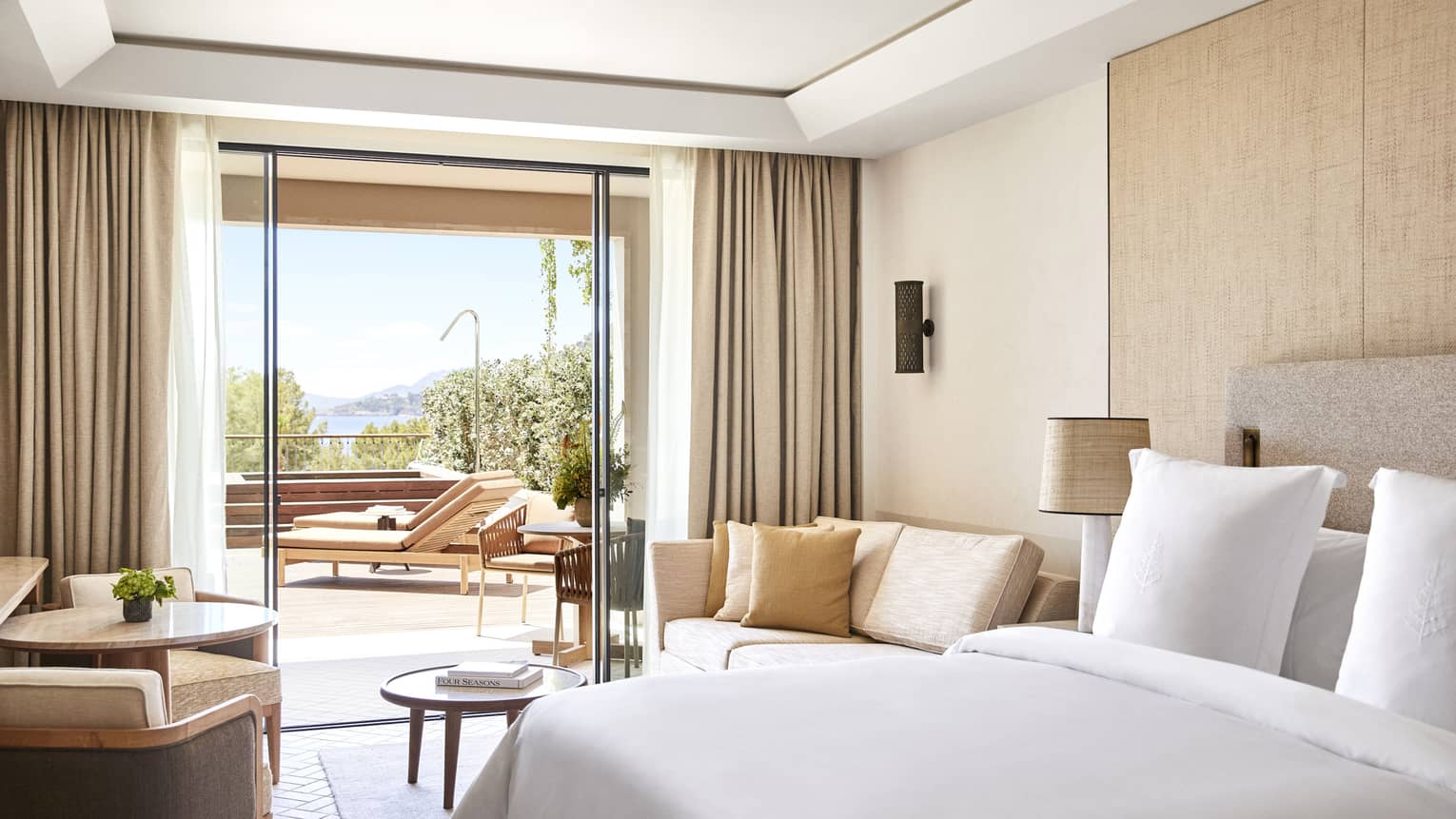 Luxury guest room with plunge pool terrace at Four Seasons Resort Mallorca