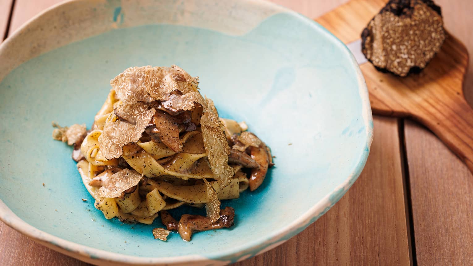 Tagliatelle with Seasonal Truffles, Mushroom