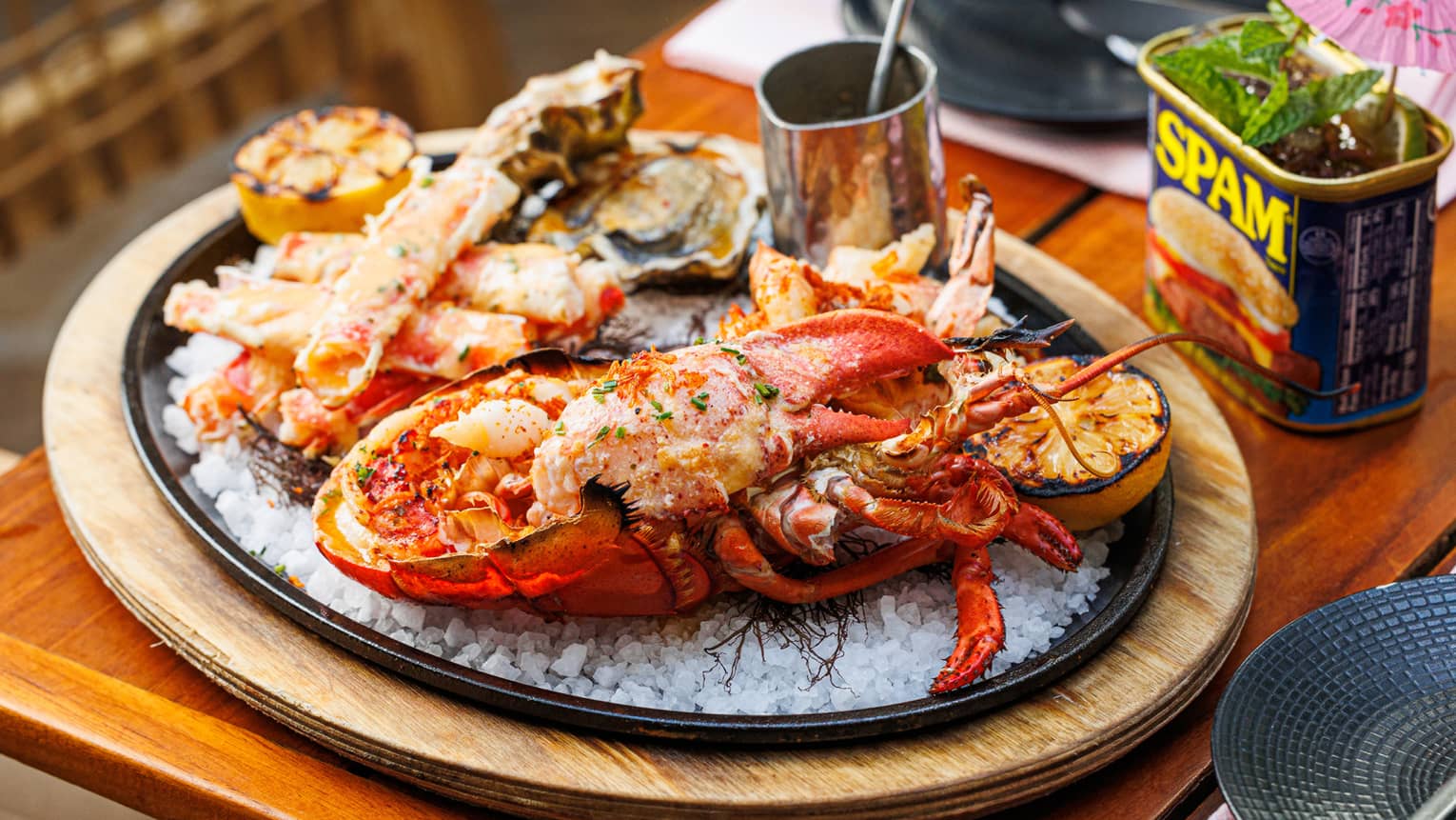 Char-broiled shellfish brushed with miso butter, garlic, and yuzukosho