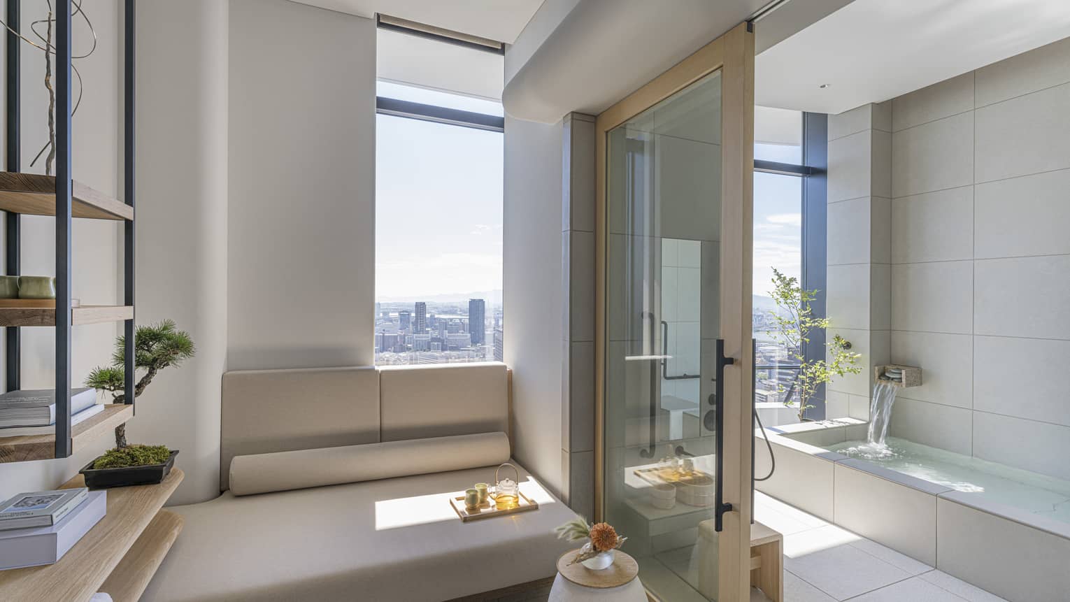 Spa changing room with tub at The Spa at Four Seasons Hotel Osaka
