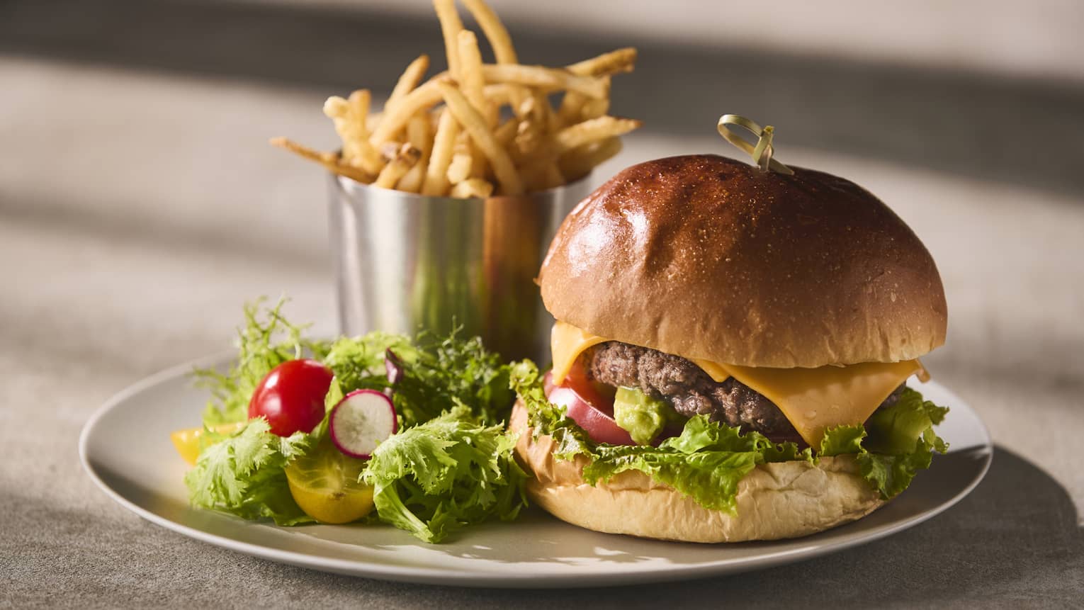 Wagyu Wasabi Burger and fries