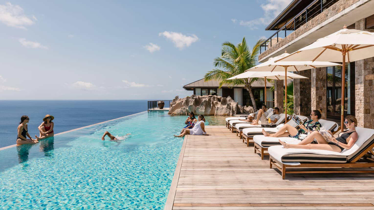 Infinity pool and pool deck