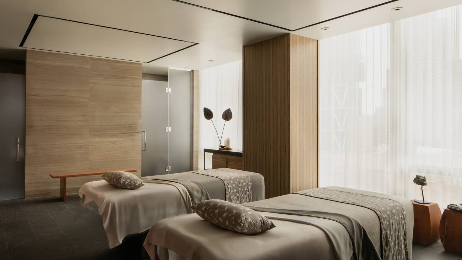 Couples' spa treatment room at Four Seasons Hotel Toronto