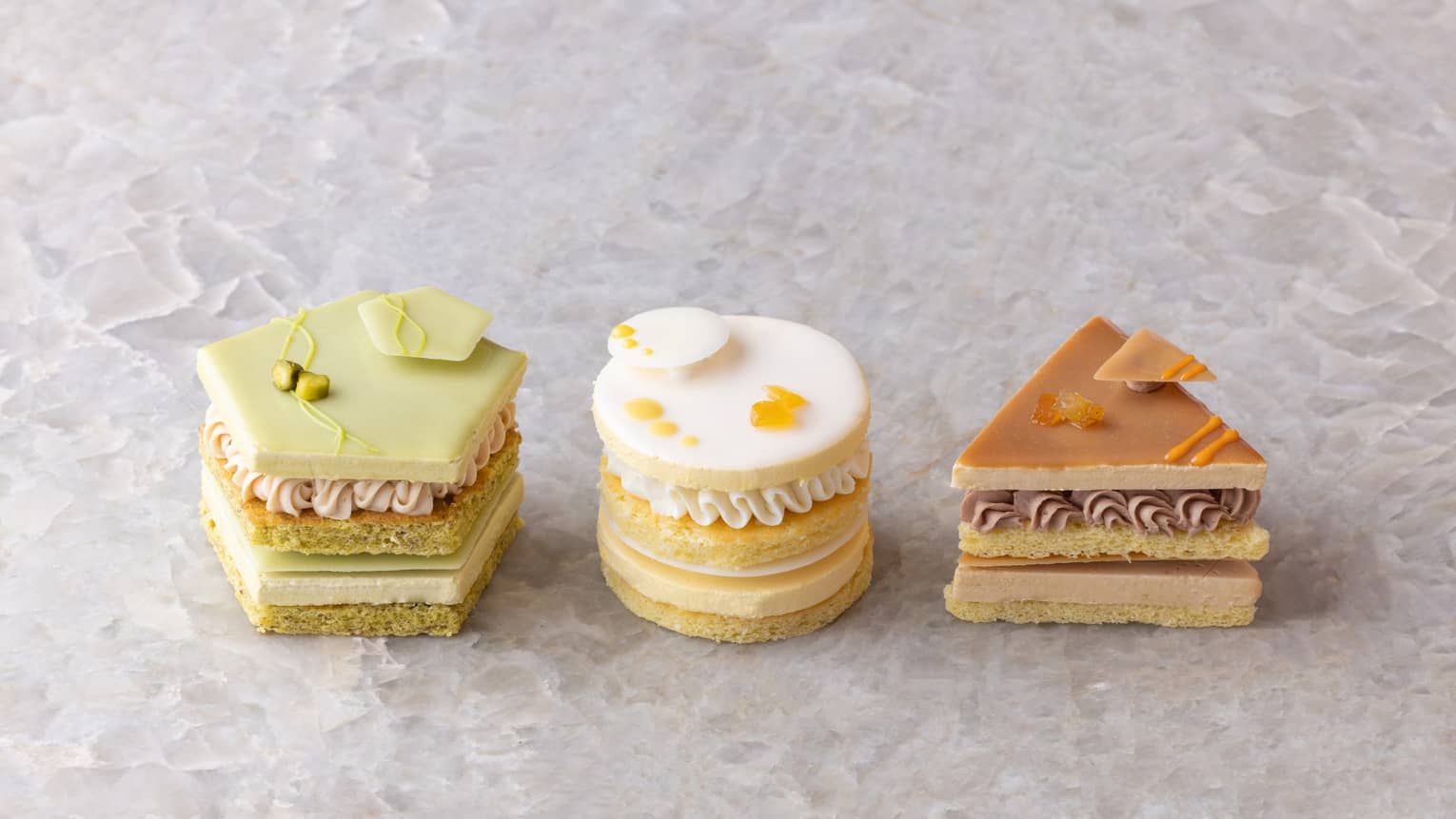Trio of summer opera cakes