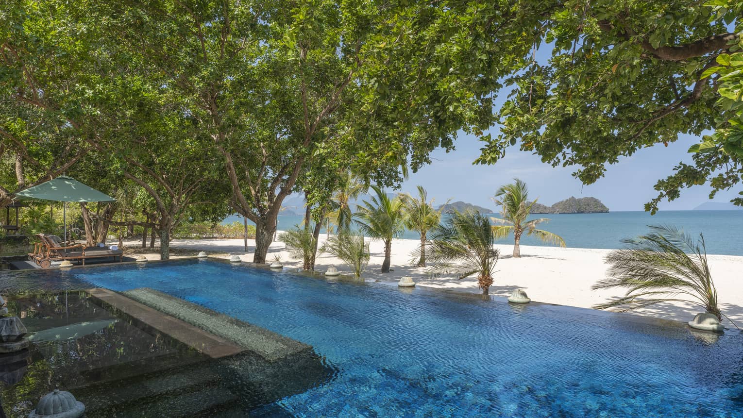 Private pool with Langkawi beach view