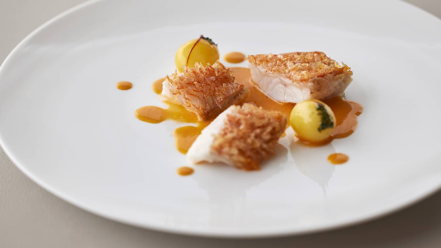 Crispy Skin Kinki Fish with Saffron